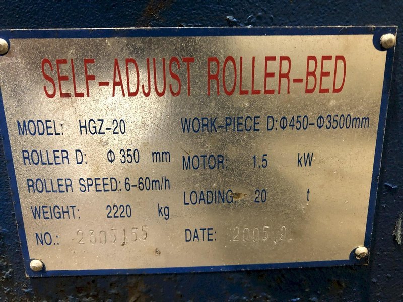 20 TON VANGUARD MODEL HGZ-20 MISSOURI MULE SELF-CENTERING POWERED TANK TURNING ROLLS: STOCK #17995