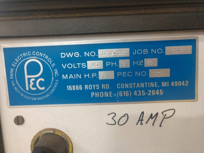 5 CUBIC FOOT ROTO-FINISH MODEL #ER-405D-00-A30 "SPIRATRON" VIBRATORY BOWL FINISHER: STOCK #13508