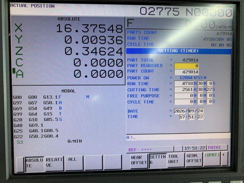 2019 STAR SR-32JII TYPE B w/Barfeed, HPC, Conveyor and tooling. Swiss Type Automatic Screw Machine
