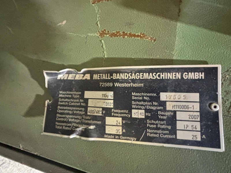 17" X 43" PEDDINGHAUS MODEL #1100 DG TWIN COLUMN &amp; MITRE HORIZONTAL STRUCTURAL SAW, NEW 2007: STOCK #23100