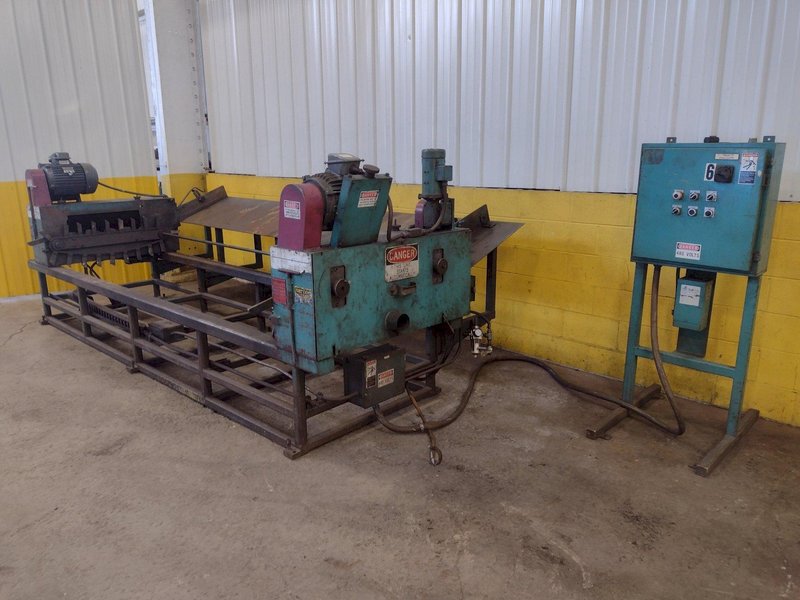 3" x 12' BUCKEYE MFG MODEL #56-98326 TUBE &amp; PIPE ROTARY BRUSH DEBURRING MACHINE: STOCK #16173