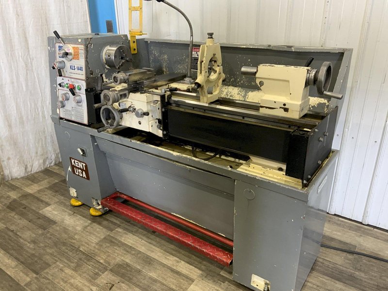 14" X 40" KENT MODEL #KLS-1440 GAP BED ENGINE LATHE: STOCK #80779