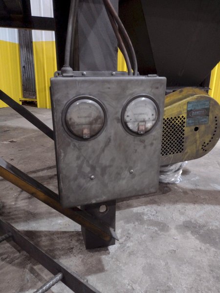 6" X (2) 15 HP WHEEL WHEELABRATOR "SKEW ROLL PIPE &amp; BAR" SHOT BLAST BLASTER SYSTEM: STOCK #20002