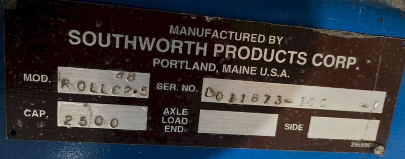 SOUTHWORTH ROLL C2.5-28 Platform Lifter 2500 lbs Capacity USED – AS-IS