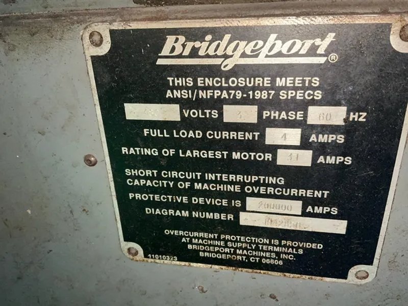 Bridgeport 9” X 48” Vertical Mill