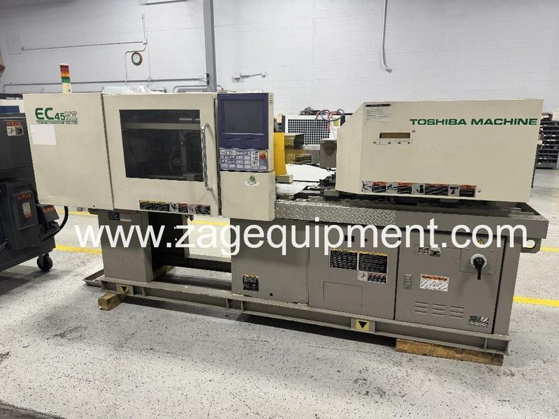 Toshiba Used EC45N II Electric Injection Molding Machine, 44 Ton, Yr. 2010, 1.23 oz.