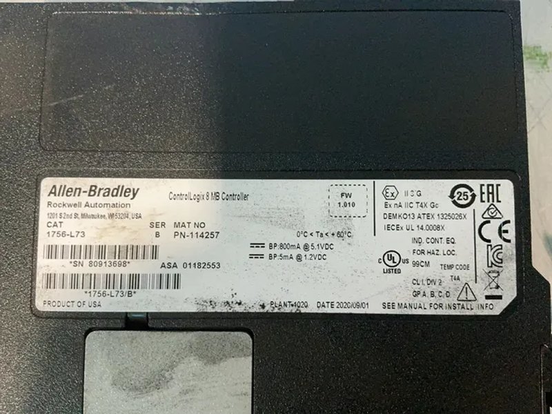 Allen-bradley Controllogix 8 Mb Controller - 1756-l73