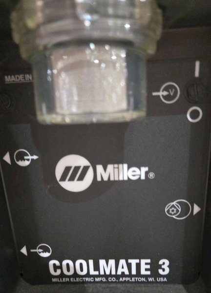 MILLER COOLMATE 3 WATER COOLANT SYSTEM 3GALLON 500AMP USED