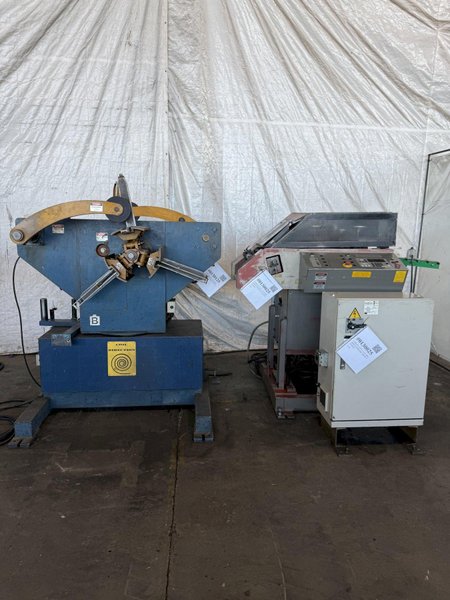3,300 LB x 11.8" x .126" ORII SERVO FEEDLINE W/ DUAL UNCOILER. STOCK # 0130025.