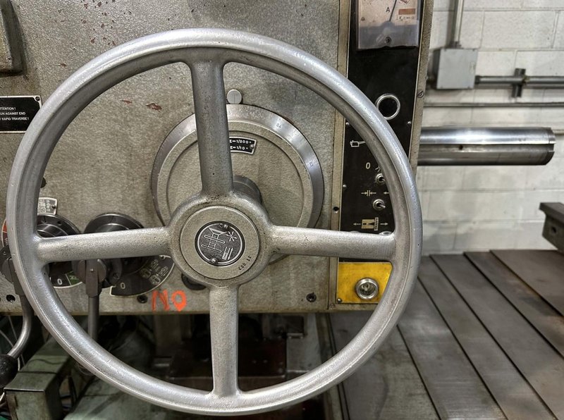 3.5"  x 40 TAPER TOS MODEL #W9 ROTARY TABLE HORIZONTAL BORING MILL WITH FACING HEAD : YOBRO 25160