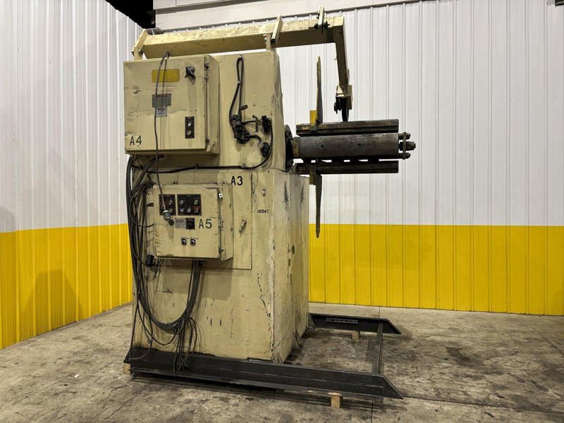16,000 LBS X 30" X 84" OD ROWE MODEL #16030-DSV MOTORIZED COIL REEL UNCOILER: STOCK #22333