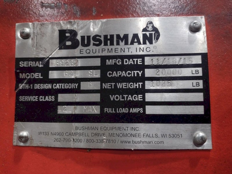 20,000 LBS X 42" BUSHMAN MODEL #624SL COIL LIFT C-HOOK: YOBRO #24520