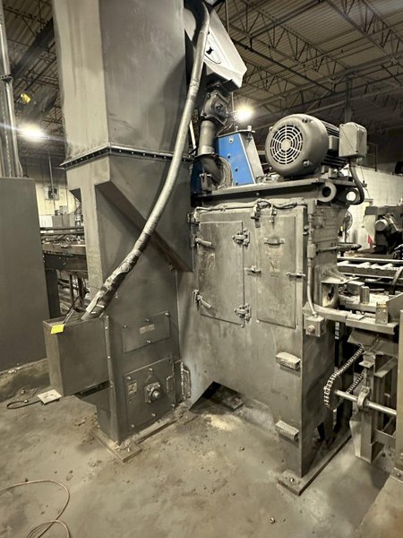 6" X (2) 15 HP WHEEL WHEELABRATOR "SKEW ROLL PIPE &amp; BAR" SHOT BLAST BLASTER SYSTEM: STOCK #20002