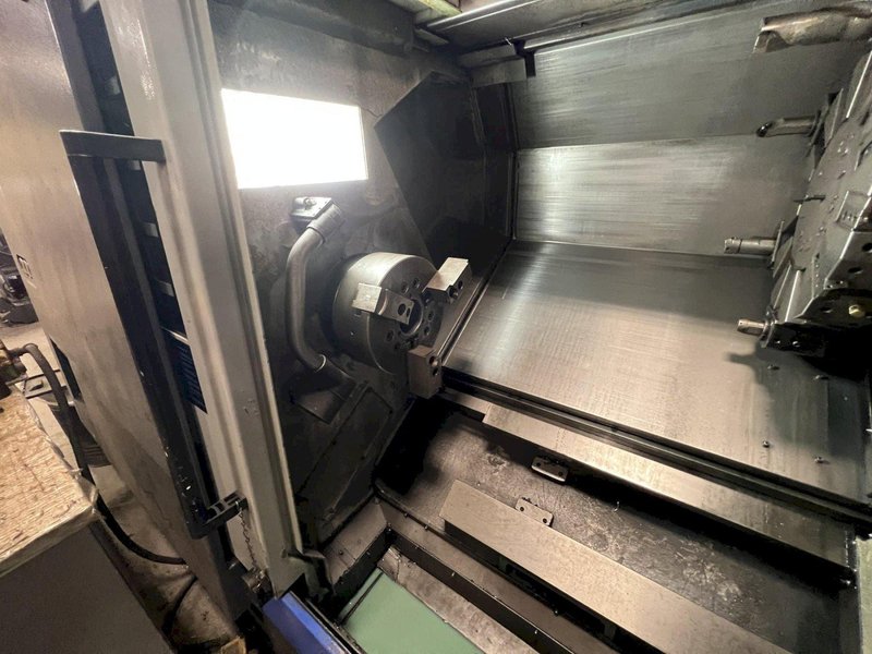 Hwacheon Hi Tech 450B CNC Lathe, 2013- Fanuc Control, Chip Conveyor
