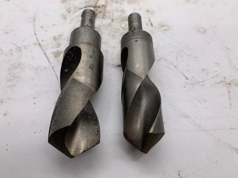 1-5/16" &amp; 1-1/2" TWO MOORE SPECIAL STANDARD HIGH-SPEED DRILL BITS  (MATCHING MALE PIECE): STOCK #15273