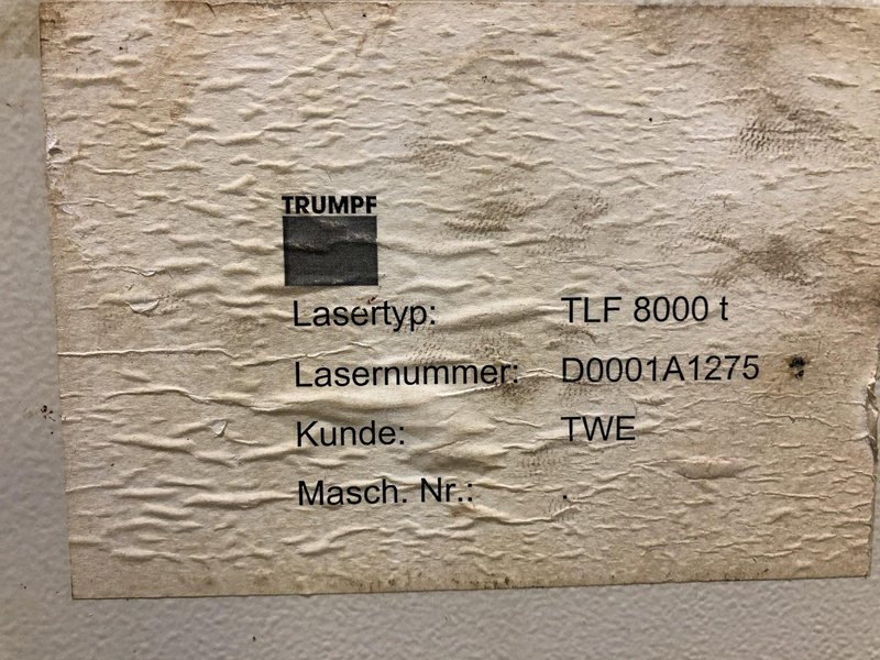 8000 WATT TRUMPF TRU-FLOW 8000 CO2 LASER POWER SOURCE: STOCK #16830