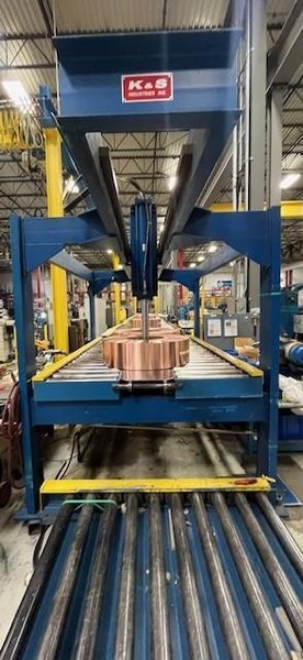 6000# X 62.5" X 120" K&amp;S STACK/CONVEYOR WITH END STOP STOCK# 3953