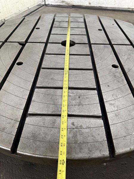 60" T-SLOTTED ROUND RISER PLATE. STOCK #0430526
