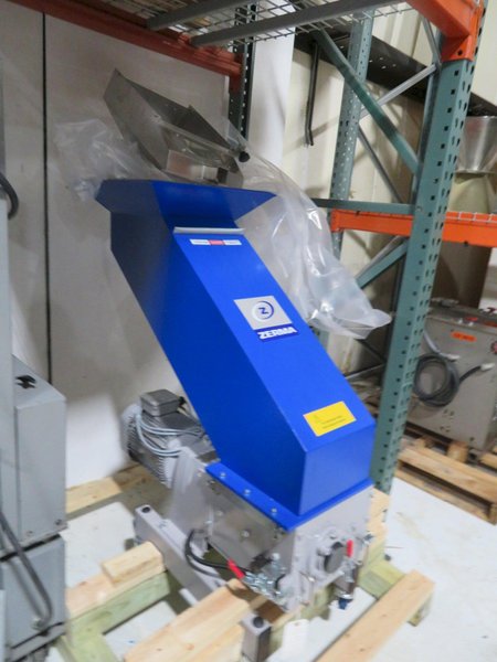 Zerma GSL180/300 Slow Speed Granulator with 6mm screen and
N1 Chute, Cutting Chamber 10.5 x 13 in