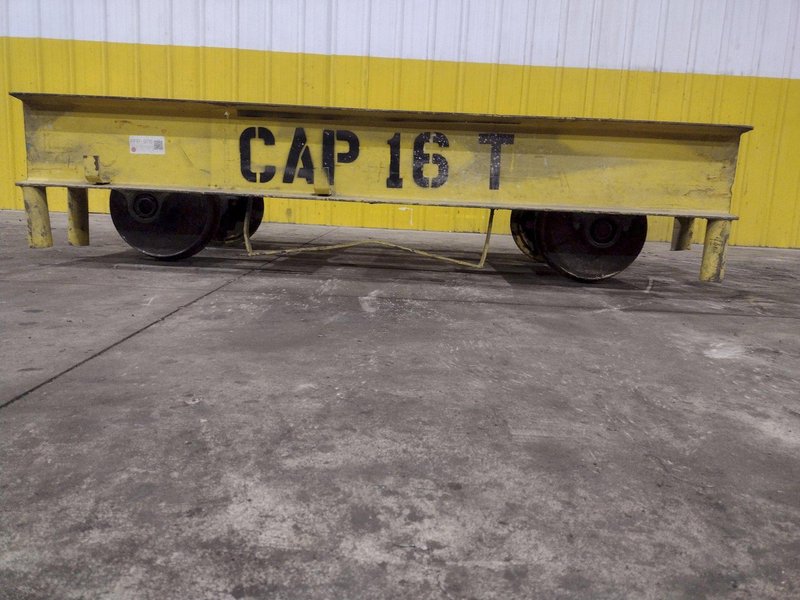 16 TON (32,000 LBS) x 46" x 80" HEAVY DUTY RAIL MOUNTED PORTABLE TRANSFER CART: YOBRO #24226