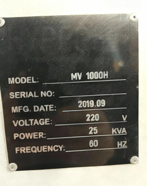Methods MV-1000H CNC Vertical Machining Center – 2019 Mill