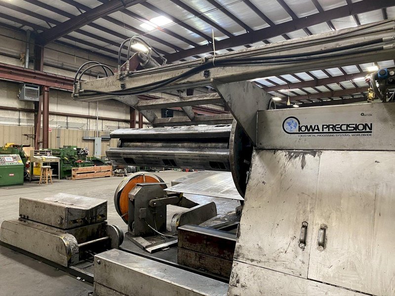 72" X .075 X 50,000 LB IOWA PRECISION SLEAR #3 SLITTING CUT TO LENGTH LINE STOCK #2177