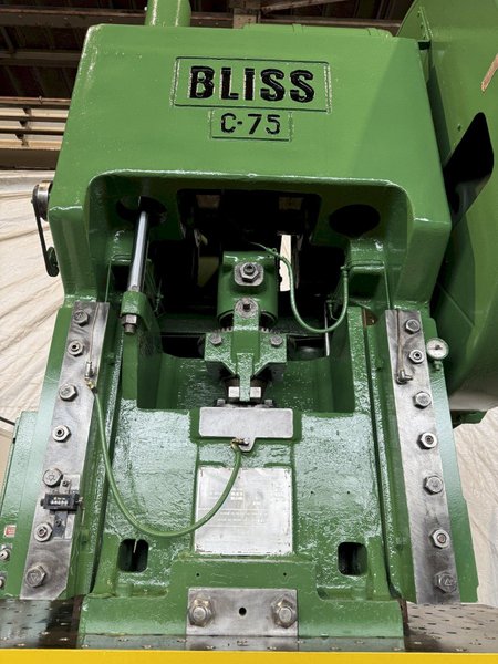 75 TON BLISS C-75 OBI PRESS WITH 8" STROKE. STOCK # 1006225