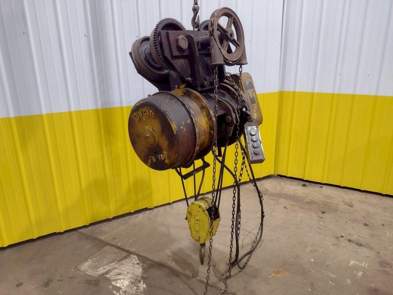 5 TON 10,000 LBS BOBCAT POWER CABLE HOIST WITH TROLLEY: STOCK #18937