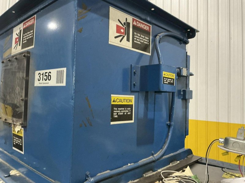 30" X 40" SELCO MODEL HSO-128A AUTO-TIE TOP LOADING HORIZONTAL HYDRAULIC BALER SYSTEM, W/ CONVEYOR &amp; DUMP HOPPER: YOBRO #26210