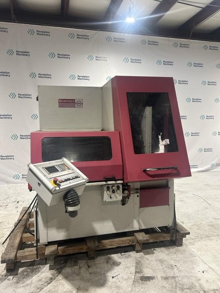22″ Behringer VAL-560 NC1 Automatic Cold Saw, 2014 – Bar Loader, Conveyor, Dust Collector