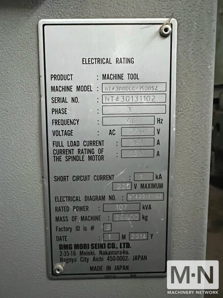 Mori Seiki NT 4300 DCG/1500 CNC Turning &amp; Milling Center
