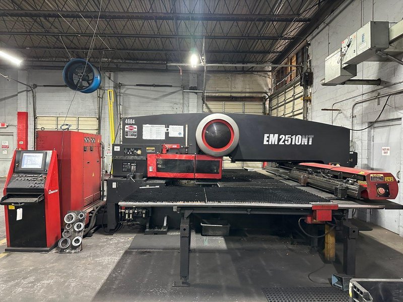 22 Ton Amada EM 2510NT CNC Turret Punch, 2004