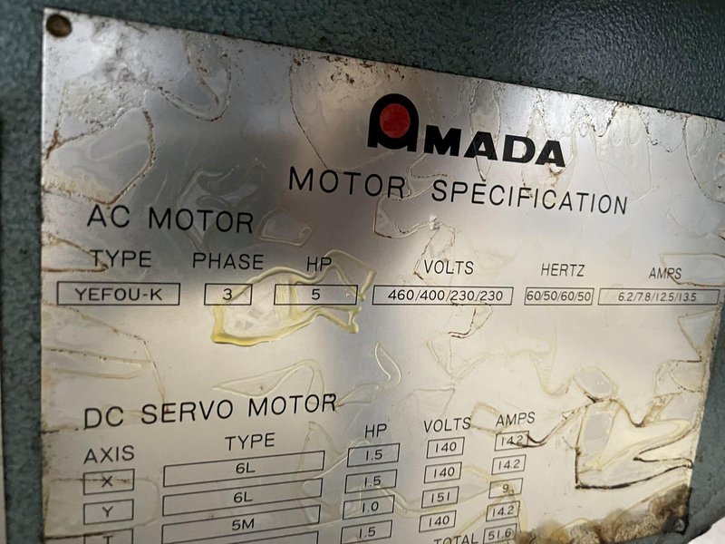 20 TON AMADA PEGA-204040 CNC TURRET PUNCH