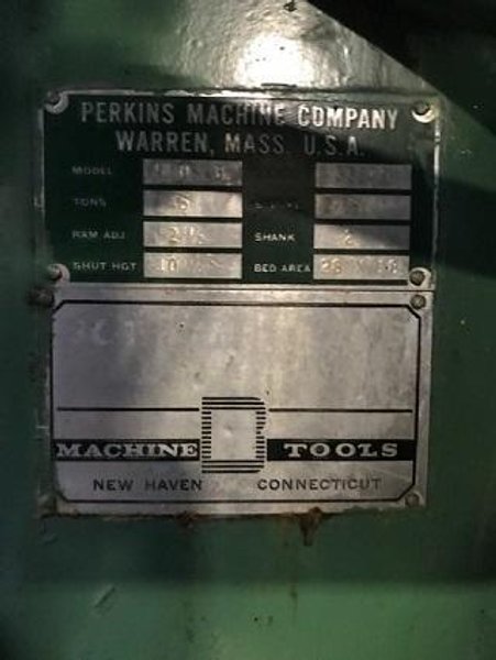 PERKINS STRAIGHT SIDE DOUBLE CRANK PRESS