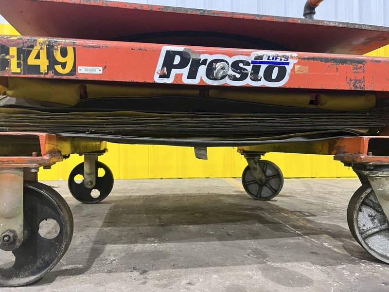 3,000 LB PRESTO MODEL #XL24-40-MOD HYDRAULIC POWER SCISSOR LIFT TABLE 110V: STOCK #20214