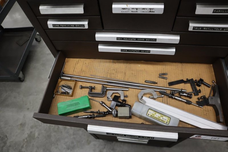 Kennedy 3-Tier Portable Tool Cabinet with Contents: Assorted Cutting Tools and More- Auction Item