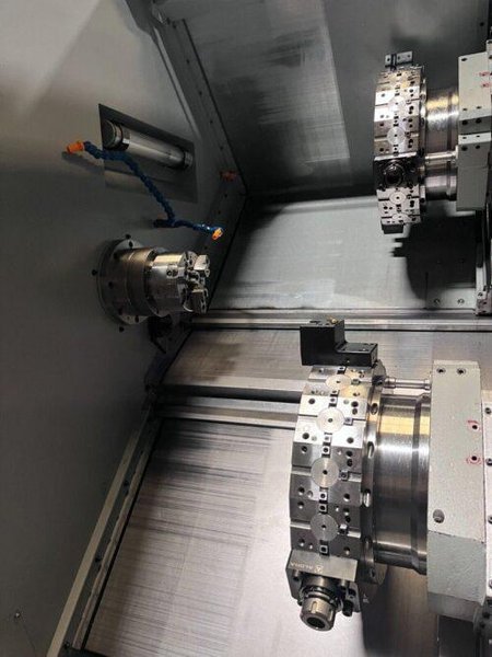 Accuway UZ-2000T2Y CNC Lathe – Y Axis Twin Spindle Twin Turret