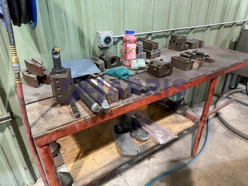 Hurco Slant Bed CNC Lathe Model TM18L with 6" hole, 18" Hydraulic Chuck and Hurco Max controls