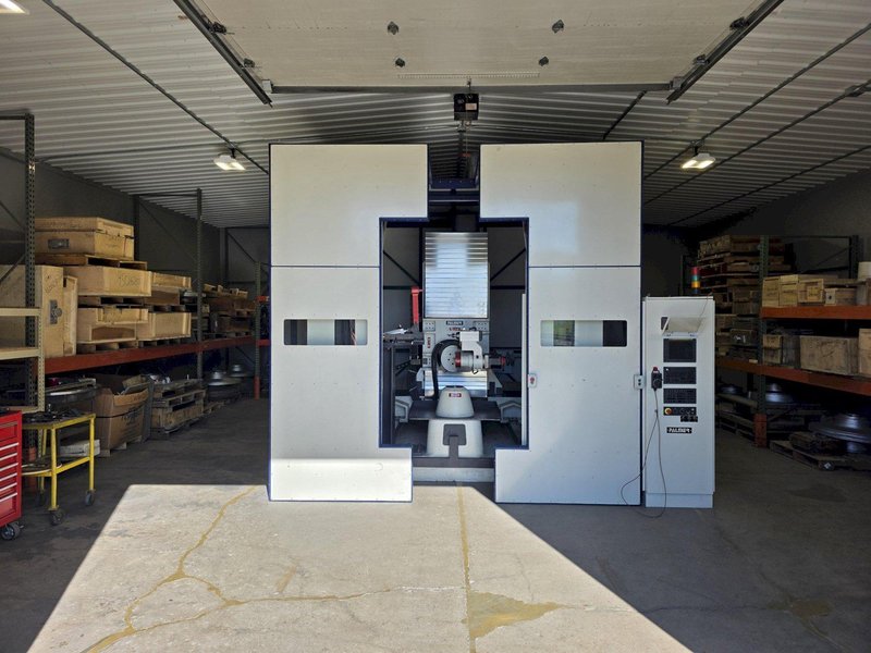 2022 Kenan/Palmer automatic grinding cell
Model CK1250 automatic grinder
5 axis CNC
14” x 1 ¼” diamond grinding wheel
o.63 x 6’ diamond coated deburring tool
Fanuc series CNC controls
Fanuc and Yazkawa HSD spindle drives
One Fanuc spindle 7.5KW/10 hp 12,000 RPM
One Fanuc spindle 7.2 KW/9.6 hp 1000-24000 RPM
Workpiece dimensions 49” x 35.6” high
Castings up to 2500#
Moveable controls panel
Two side access doors and front opening access
Manually adjustable tailstock 
360 degree casting stand and R to L movement
360 volt 60 hz 3 Ph
Approx. 24,000#