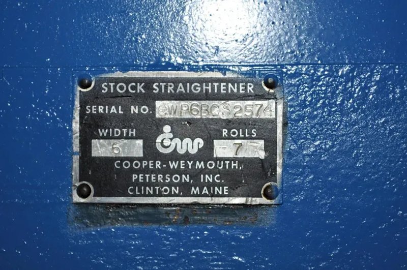 CWP 2500LB X 6" X .078" COIL CRADLE STRAIGHTENER, STOCK# 14168J