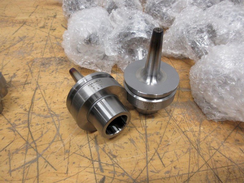 Haimer HSK32 &amp; 63 Shrink Fit Tool Holders, (8 pc) E32.140.03 Dia 3mm x 60, (25 pc) F63.140.03 Dia 3mm x 80, **Used**- Auction Item