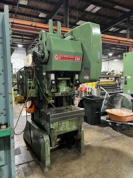 BLISS 60 TON OBI PRESS SN H68477, STK# 14162J