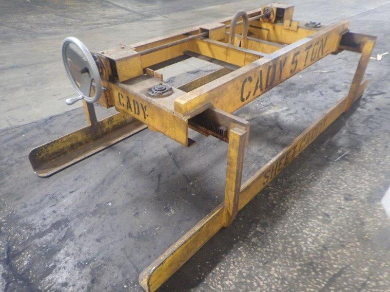 5 TON (10,000 LBS) x 96" x 14-48" WIDE CADY ADJUSTABLE SHEET LIFTER STOCK # 3180