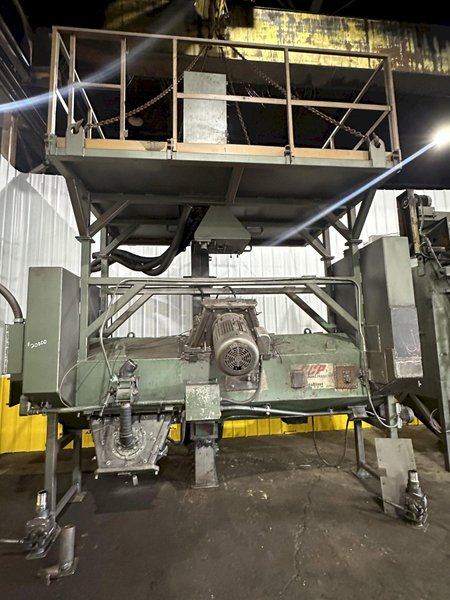 3" BCP MODEL #A4-7620 3-WHEEL COIL BAR PASS -THROUGH BLAST MACHINE, RECLAIM &amp; DUST COLLECTOR: STOCK #20000