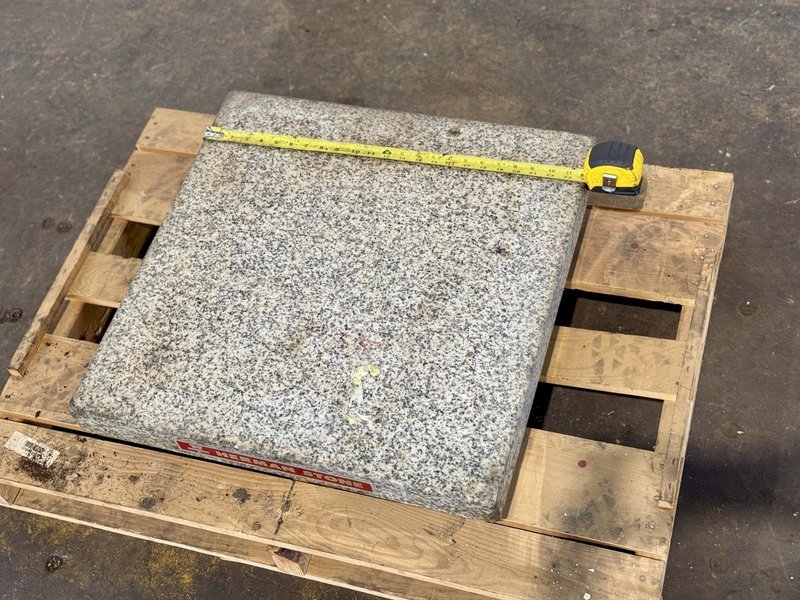 24" X 24" X 5" HERMAN STONE GRANITE SURFACE PLATE. STOCK # 1086126