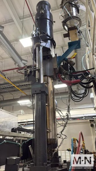 220 TON 13.7 OZ JSW MODEL JT220REIII VERTICAL CLAMP INJECTION MOLDING MACHINE MFG 2003