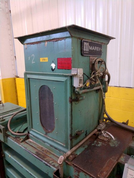 15" X 15" X 15 HP MAREN MODEL #111-297 HYDRAULIC HORIZONTAL AUTOMATIC CONTINUOUS BALER: STOCK #13505