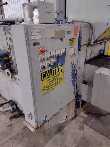 24" X 12" X 3 STAGE RANSOHOFF MODEL SURECLEAN MESH BELT CONVEYOR PARTS WASHER. STOCK # 0237725