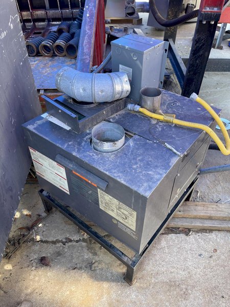 Kloster model 18-b-60 8 ustph heater classifier s/n ms-8002 with Raypark boiler and blower and controls