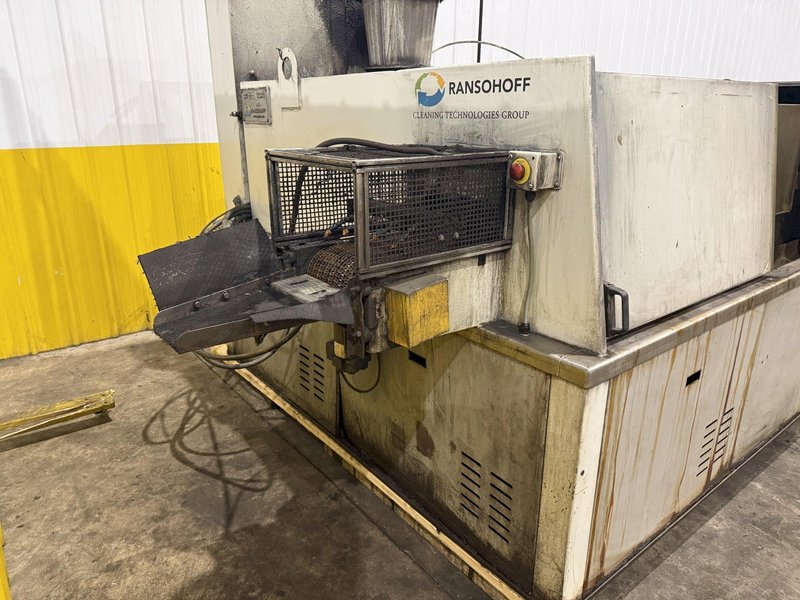 12" WIDE RANSOHOFF LEANVEYOR 3-STAGE STAINLESS STEEL MESH CONVEYOR PASS THROUGH PARTS WASHER, NEW 2017: YOBRO #24292